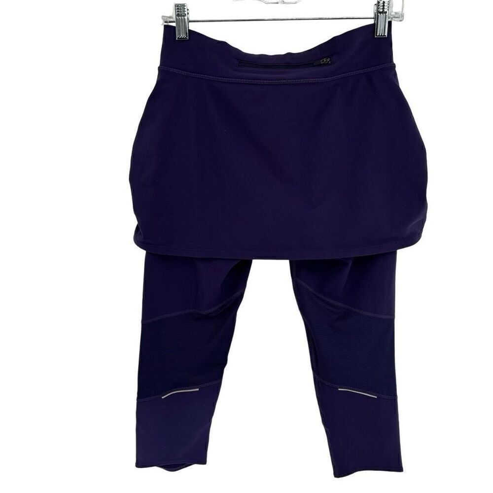 Athleta Contender 2 In 1 Skirt Capri‎ Leggings Purple Small